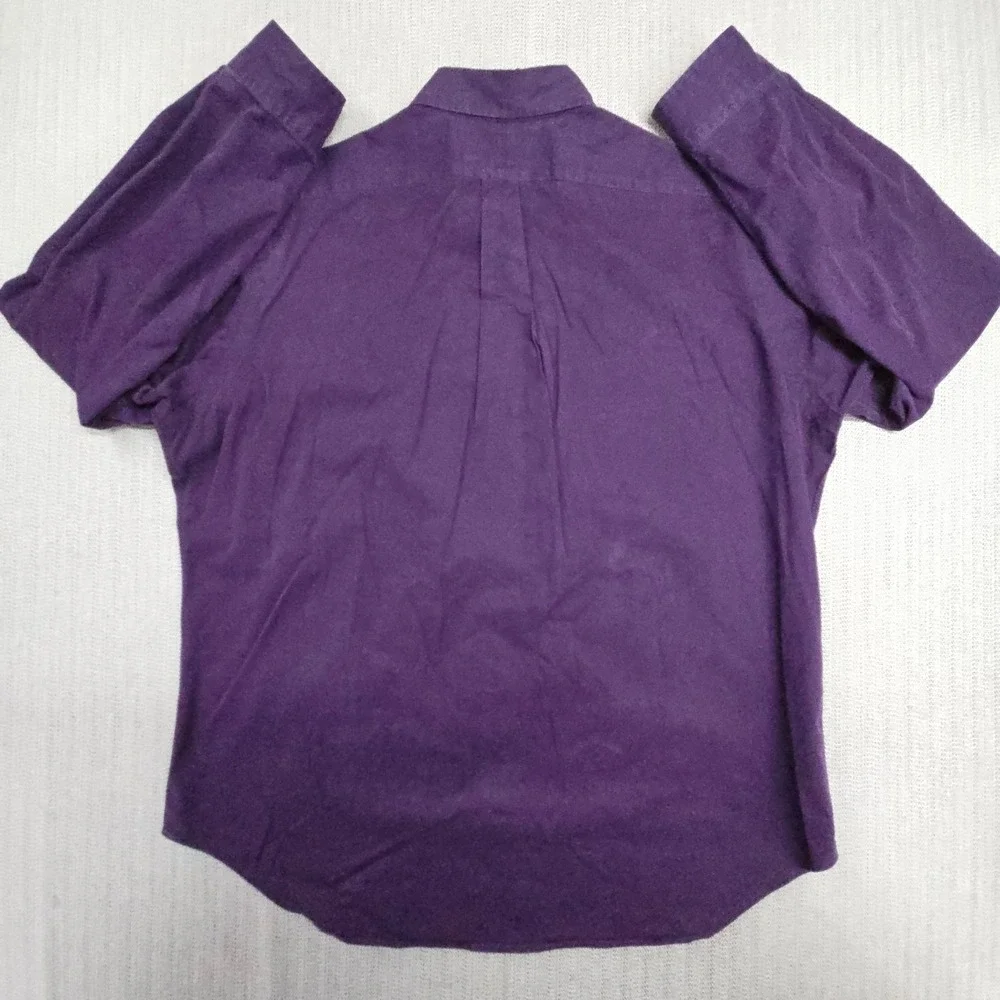 Vintage Polo Ralph Lauren Shirt Mens XL Purple Long Sleeve Button Up Blue Pony